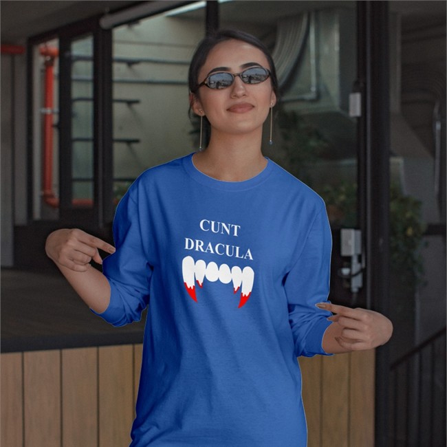Cunt Dracula Tee Shirtsthtgohard Black Cunt Dracula Long Sleeve Tee Shirtsthtgohard Black
