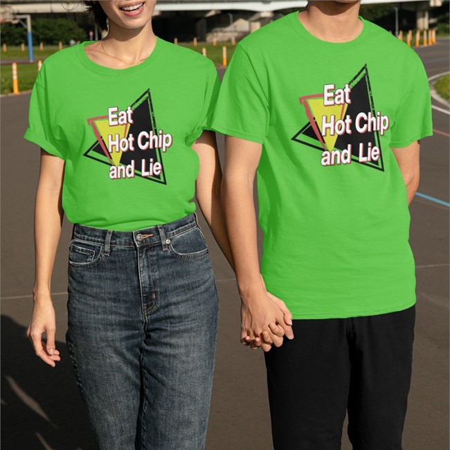 Original Shirtsthtgohard Eat Hot Chip And Lie Shirt Royal