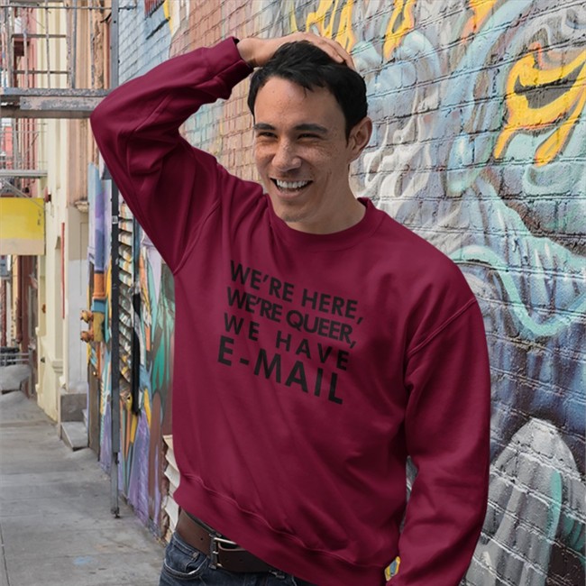 We're Here We're Queer We Have E-Mail Hoodie