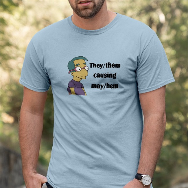 They Them Causing May Hem Shirt Good Small Horce Milhouse Van Houten The Simpsons