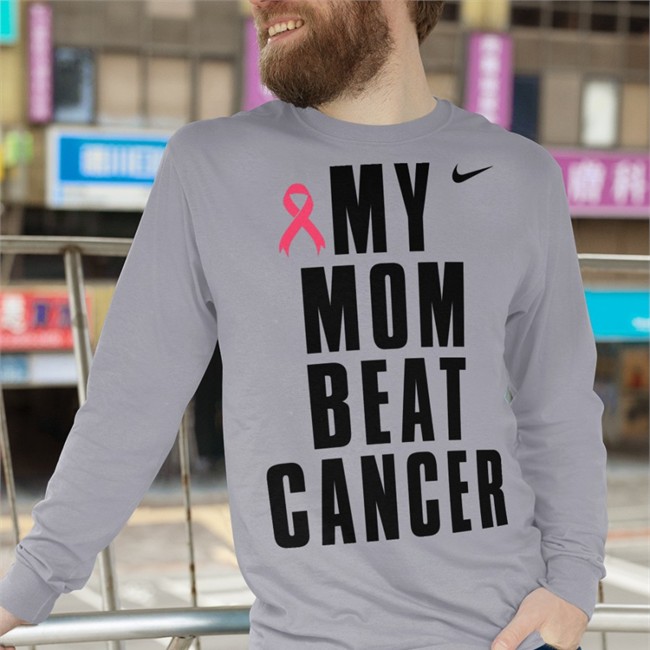 My Mom Beat Cancer Tee Shirt Shirts That Go Hard My Mom Beat Cancer T Shirt Breast Cancer Awareness