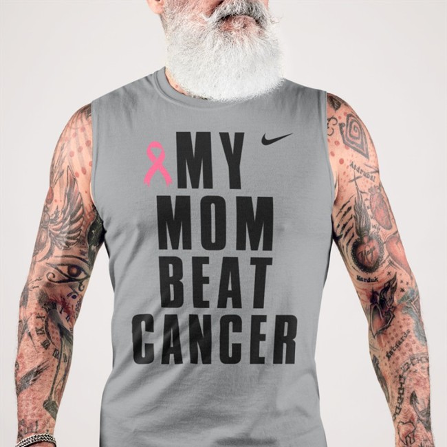 My Mom Beat Cancer Tee Shirt Shirts That Go Hard My Mom Beat Cancer Cap Breast Cancer Awareness