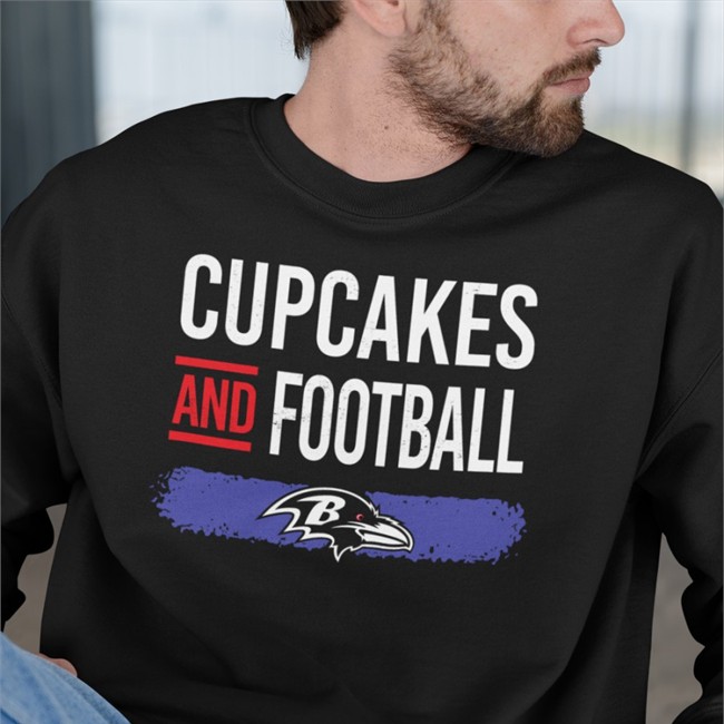 Cupcakes And Football Baltimore Ravens T Shirts Duff Goldman