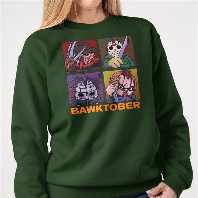 Bawkba Shop Chicken Slashers Bawktober Tee Bawkbasoup