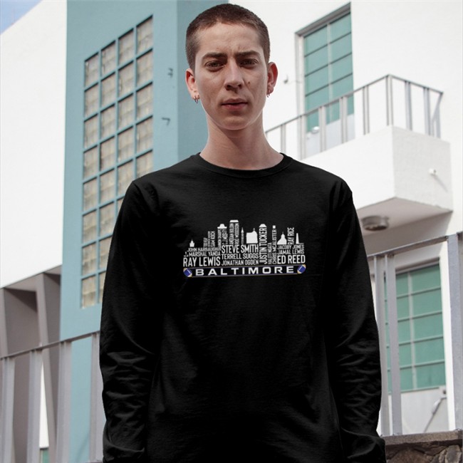Ray Rice Baltimore Football Team All Time Legends Baltimore City Long Sleeve Tee The Ravens Realm