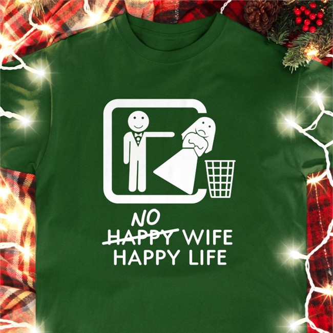 Murder X Bryan Classic No Happy Wife Happy Life Shirt