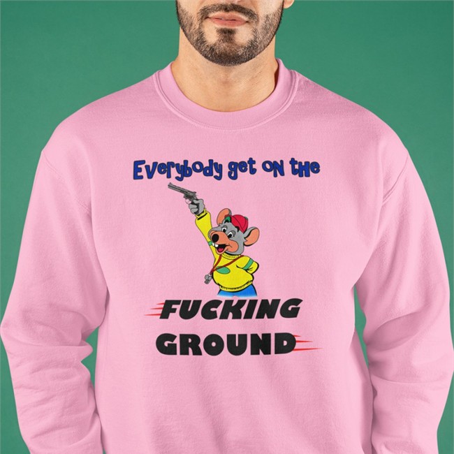 Justin Nothinbutlag Everybody Get On The Fucking Ground Tee Shirt Chuck E. Cheese