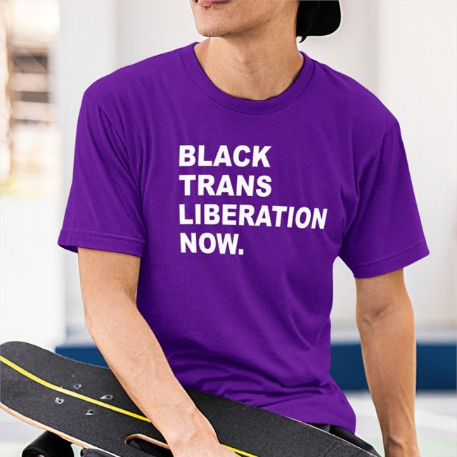 Michael_AW77 Black Trans Liberation Now Long Sleeve
