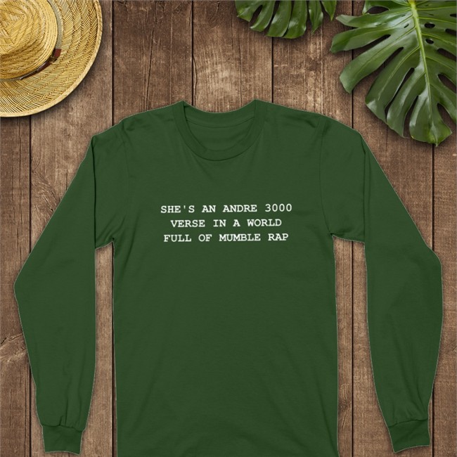 She's An Andre 3000 Verse In A World Full Of Mumble Rap Classic Grey Sweatshirt Jamzbond