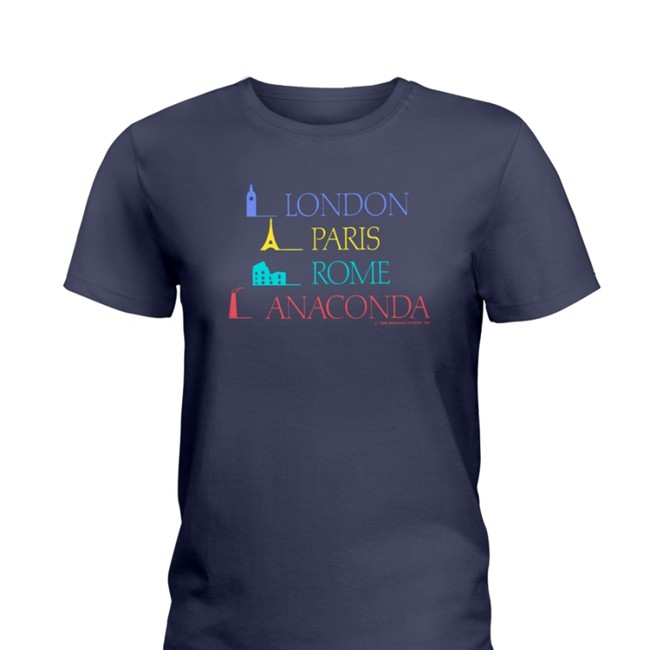 London Paris Rome Anaconda Tee Shirt Sierra Gideon