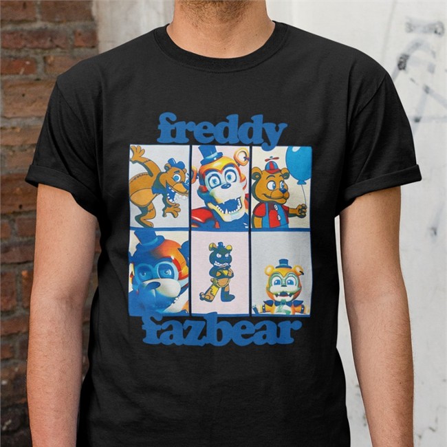 Five Nights At Freddy's Freddy Fazbear Grid Boyfriend Fit Girls Tee Jonny Blox Five Nights At Freddy's Freddy Fazbear Grid Boyfriend Fit Girls Tank Top Jonny Blox