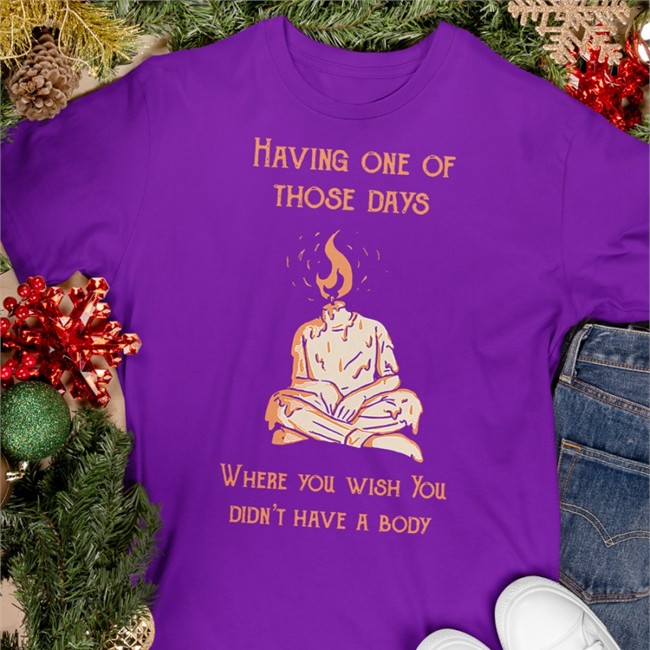 Bears In Trees Merch Having One Of Those Days Where You Wish You Didn't Have A Body Crewneck Sweatshirt