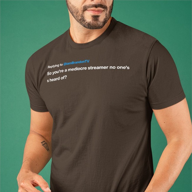 Replying To Iambrandontv So You're A Mediocre Streamer No One's S Heard Of Shirts Iambrandontv
