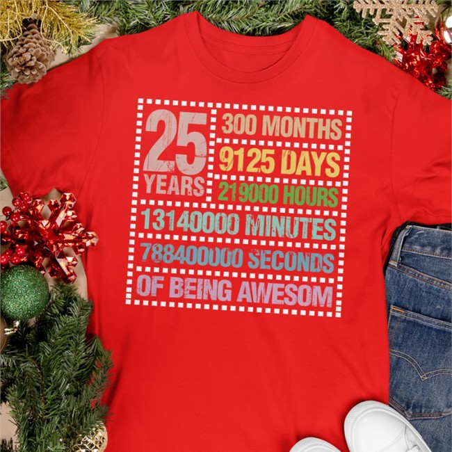 Pengu 25 Years300 Months 9125 Days 219000 Hours 13140000 Minutes 788400000 Seconds Of Being Awesom Hoodie 25 Years300 Months 9125 Days 219000 Hours 13140000 Minutes 788400000 Seconds Of Being Awesom V Neck T Shirt Pengu