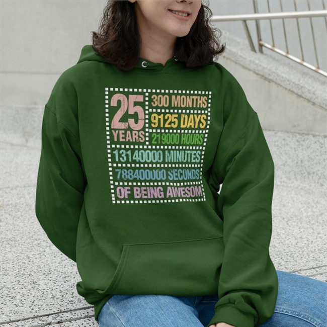 Pengu 25 Years300 Months 9125 Days 219000 Hours 13140000 Minutes 788400000 Seconds Of Being Awesom Hoodie 25 Years300 Months 9125 Days 219000 Hours 13140000 Minutes 788400000 Seconds Of Being Awesom Shirts Pengu