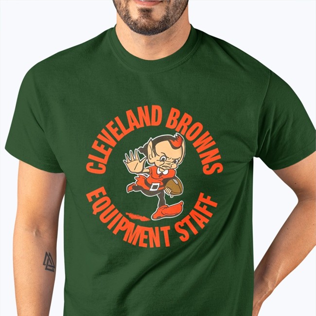 Cleveland Browns Equipment Staff Baseball Sleeve Tee Brownsproshop