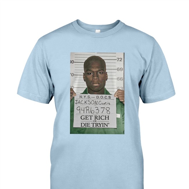 50Cent G Unit Brands Merch Mug Shot Jackson Curtis Get Rich Or Die Tryin T Shirt