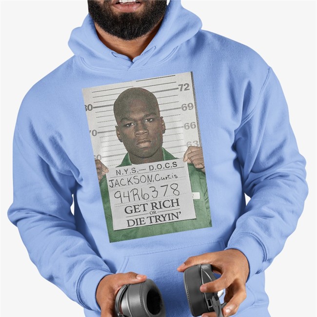 Get Rich Or Die Tryin Sweatshirt Mug Shot Jackson Curtis Get Rich Or Die Tryin Shirts G Unit Brands Merch 50Cent
