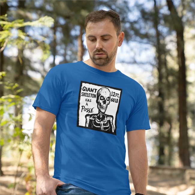 Rob Sheridan Merch Giant Skeleton Has A Posse Hooded Sweatshirt
