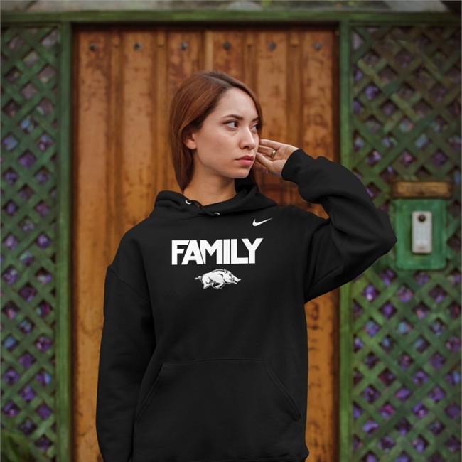 Family Long Sleeve Tee Michael Musselman Family Long Sleeve Black Arkansas Razorback