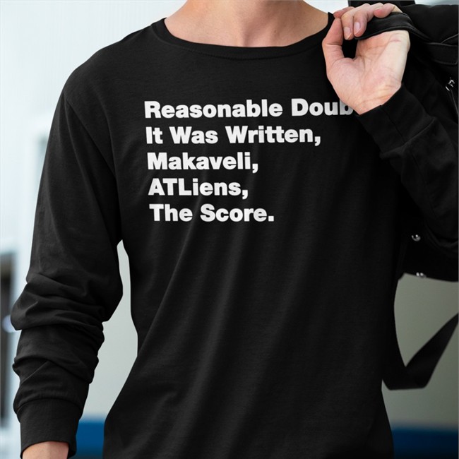 Mathhoffa Reasonable Doubt It Was Written Makaveli Atliens The Score T Shirt Black