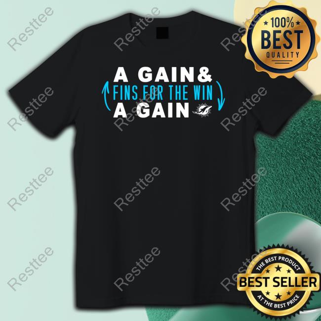 Miami Dolphins JW A Gain & Fins For The Win A Gain Shirt Hard Rock Stadium Long Sleeve T Shirt