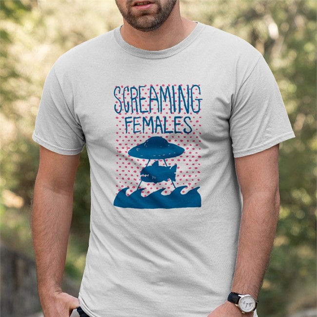 Shark UFO T-Shirt Screaming Females Merch Store Shark UFO Shirt