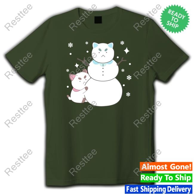 Bee And Puppycat Snowman Tee Shirt Official Bee And Puppycat Merch Snowman T Shirt
