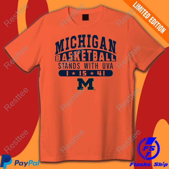Official Michigan Basketball Stands With Uva Long Sleeve T Shirt