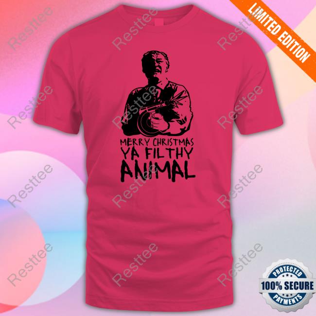 Bunker Branding Merry Christmas Ya Filthy Animal T Shirt