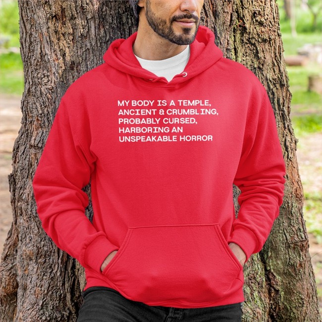 Void Merch My Body Is A Temple Ancient & Crumbling Hoodie