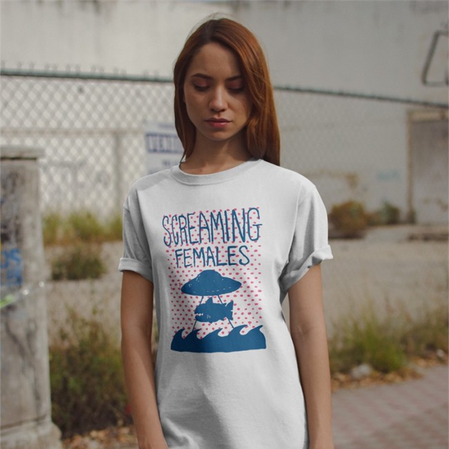 Screaming Females Merch Store Shark UFO T-Shirt