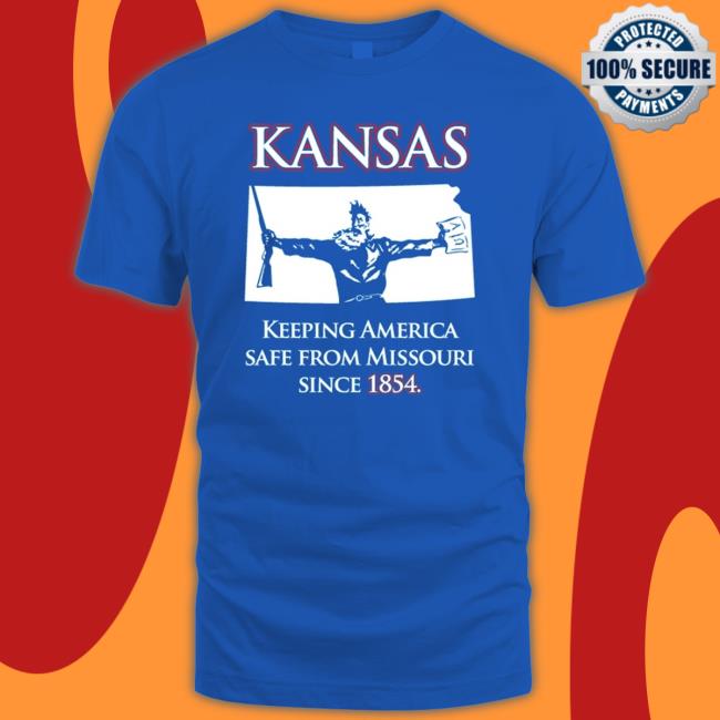 Official Kansas keeping America safe from missouri since 1854 Long Sleeve Tee