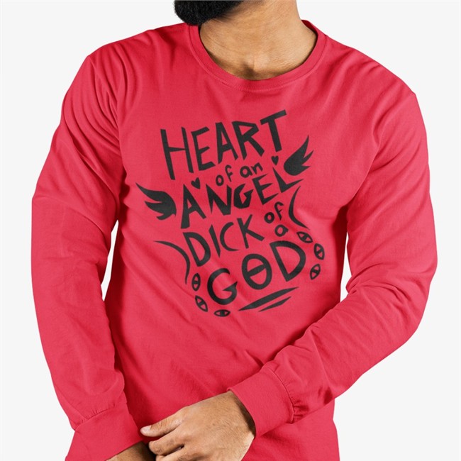 Heart Of An Angel Dick Of A God T Shirt Yan Nucleose's Artist Shop