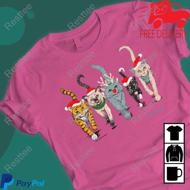 Official 90S Florida Christmas Cats T-Shirt