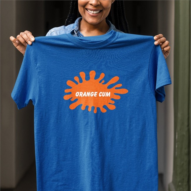 Orange Cum Shirts Shirts That Go Hard Merch Orange Cum Long Sleeved
