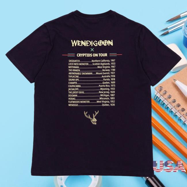 Official Wendigoon Merch Store Cryptids On Tour Attractive Shirt Official Wendigoon Merch Store Cryptids On Tour Attractive Shirt
