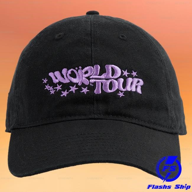 Official Olivia Rodrigo Merch Spill Ur Guts Live World Tour Dad Hat in Black Official Olivia Rodrigo Spill Ur Guts Live World Tour Dad Hat in Black