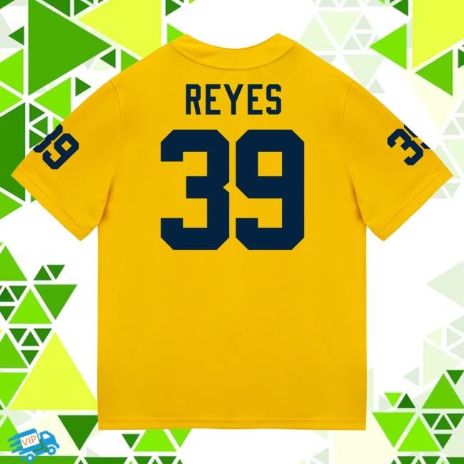 Michigan Wolverines #39 Max Reyes Student Athlete Maize Football Jersey T Shirt The M Den Shop Official
