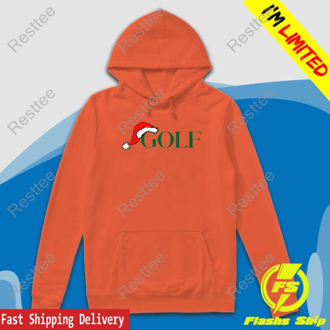 Golf Santa T Shirt White Golf Santa Tee