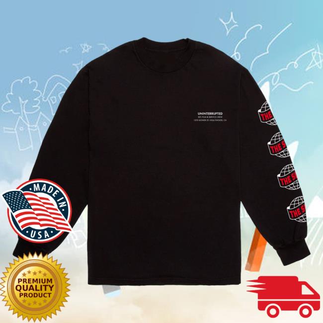 Official Maverick Carter Uninterrupted Clothing Store Shop The Shop: S5e7 Headquarters Long Sleeve Tee Shirt Black Mavcarter