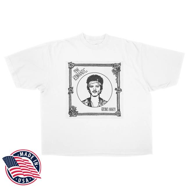 The Romantic Tee - White Bruno Mars Logo Streetwear