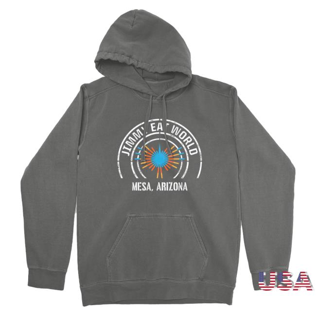 Official Jimmy Eat World Merch Phoenix Badge Crew neck Sweatshirt (Pigment Dyed Black)