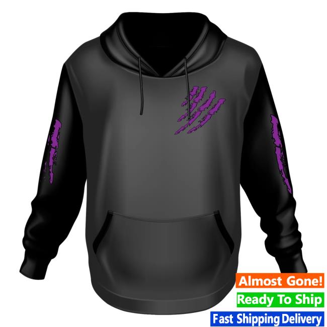 Official 6ix9ine Merch Store Tekashi 6Ix9ine Black Hoody Tata Claw Purple