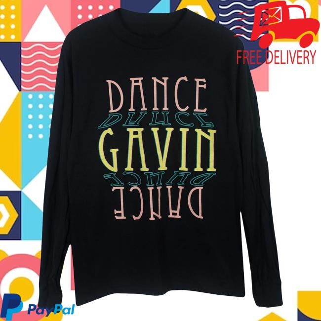 Official Dance Gavin Dance Merch Stacked Logo Black Long Sleeve T Shirt DanceGavinDance
