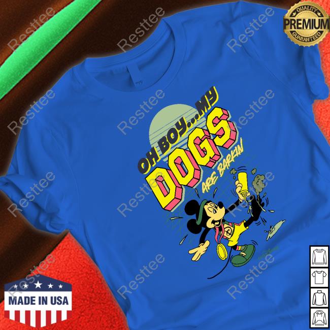 Official RunDisney Expo Mickey Oh Boy My Dogs Are Barking Tee