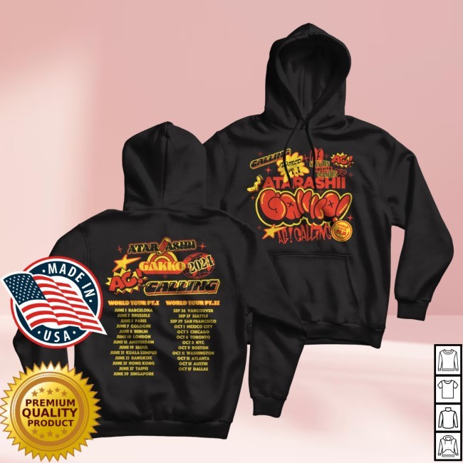 Atarashiigakko Ag! Calling World Tour Black Hoodie