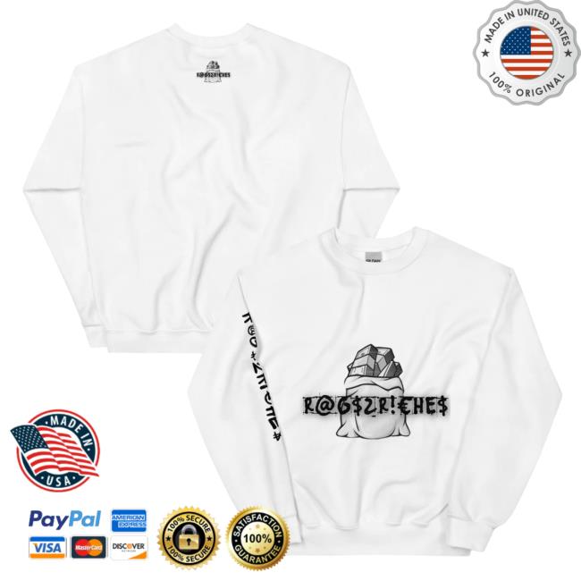 Official Rags2riches Rags 2 Riches Mono White Pullover Hoodie Rags 2 Riches Mono White Hooded Sweatshirt Rags To Riches Clothing