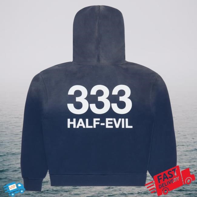 Official Half Evil Merch Store Half Evil Vintage Navy Logo Hood HalfEvil