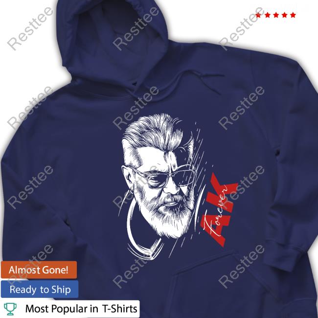 Ajith Kumar Ak Forever Shirt Black French City Thala Fans Pondicherry Thunivu Ajith Kumar Ak Forever Shirt Ramesh Bala